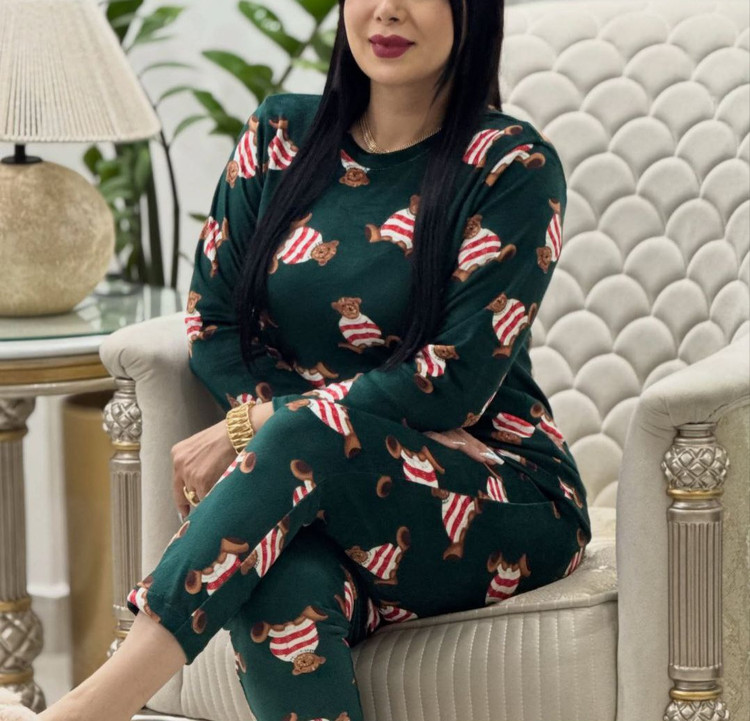 ست بلوز و شلوار زنانه مخمل وارداتی شیک ۰۱